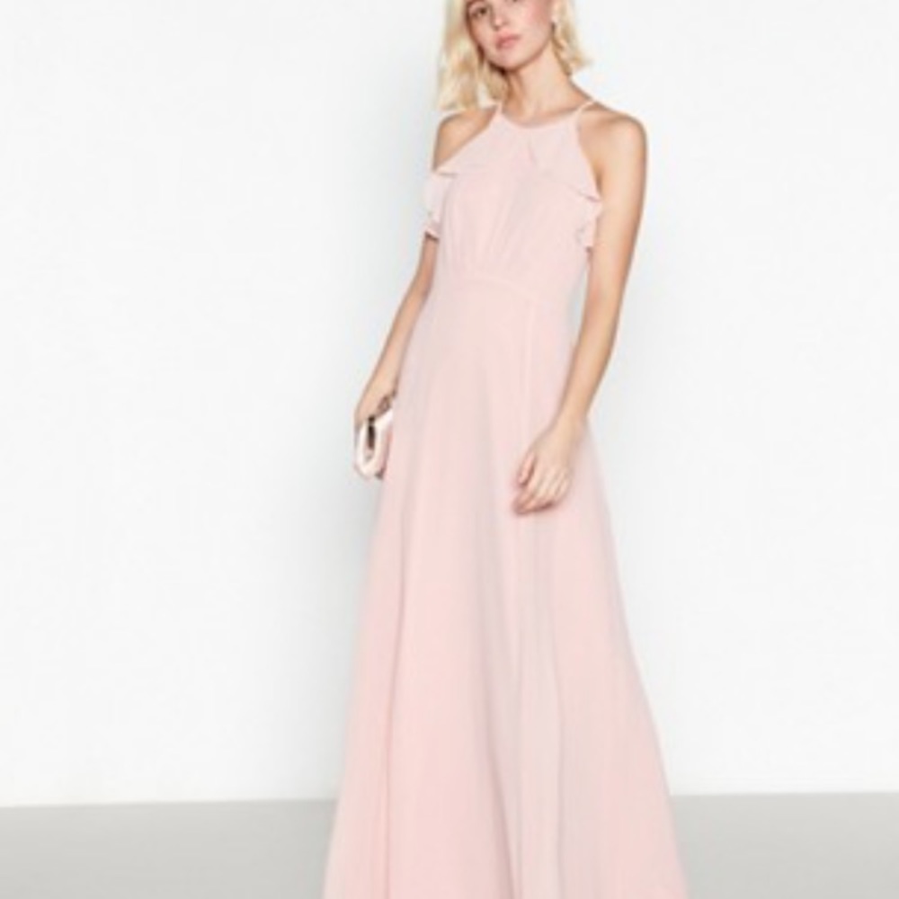 Blush pink maxi dress